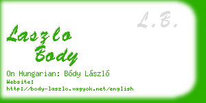 laszlo body business card