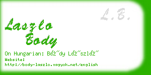 laszlo body business card